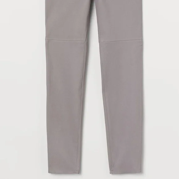 H&M NEW Gray Faux Leather High Waist Leggings XS - Picture 3 of 8